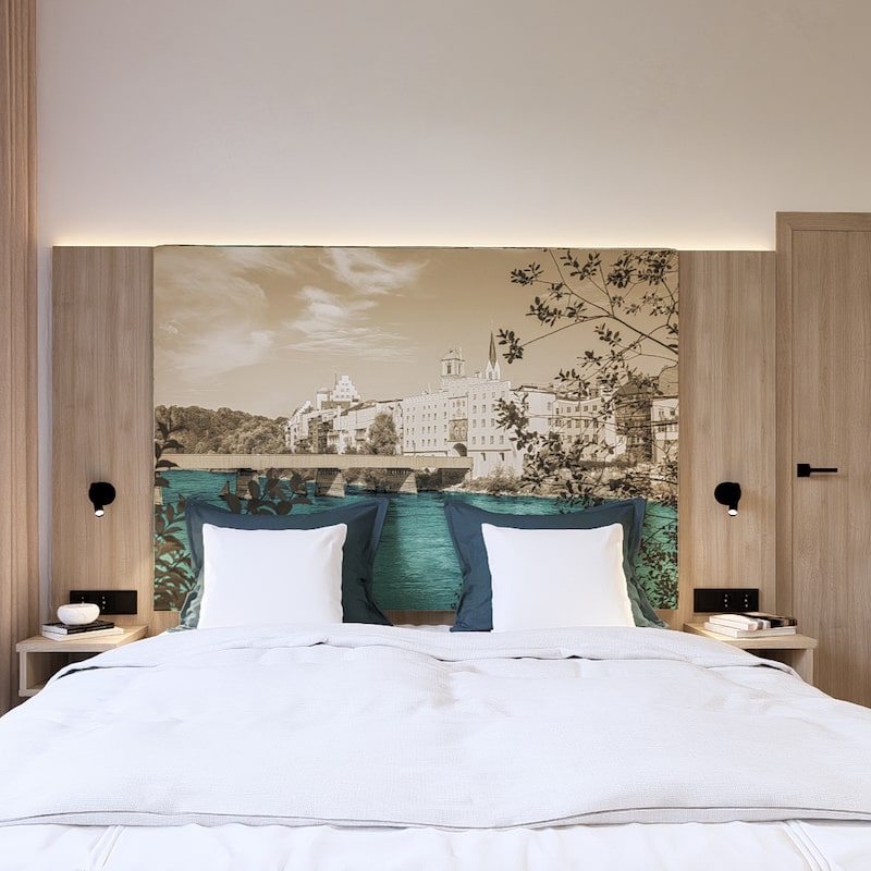 Panorama Zimmer von Wasserburg Hotel